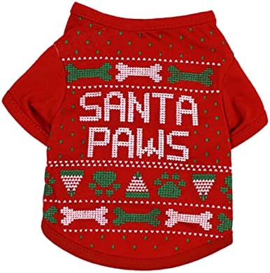 Пуловер за кучета и Форма на Клетката, Коледни Меко Домашен Любимец, Хубава Украса, Облекло за животни с Изображение на Котка, Рокля,