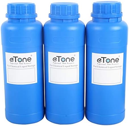 Бутилки за съхранение на химически вещества в снимка лабораторията eTone 3X500 мл с Капак Оборудване За Обработка на Проявки фотографски