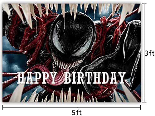 Фон за Рожден Ден MengGeGe Venom 2, Нека да Бъде Клане, Тканевое Тематично Украса За Парти За Момче, Възрастни Декори, Реквизит