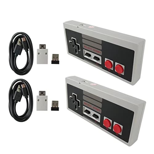 безжичен контролер 2x 2.4 Ghz за Mini NES Classic Edition, вградена акумулаторна литиево-йонна батерия, с по-добра функция Turbo