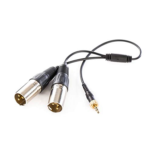 Изходен кабел Saramonic с ключалка 1/8 от щепсела до штекеру Dual XLR за приемници Saramonic (SR-UM10-CC1), 3.5 мм към конектора