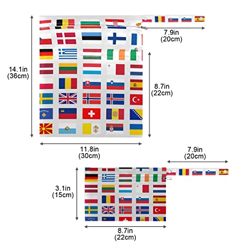 Разни Набор от Знамена на страни Чанта за Влажни сушене на Еднократна Пелена Чанта за Влажни сушене Бански костюми Водоустойчив