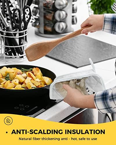 Кухненски ръкавици Топлоизолационна Potholder Текстилен Кухненски Горещ Мат Забавен Голдън Ретривър със Слушалки кухненски ръкавици