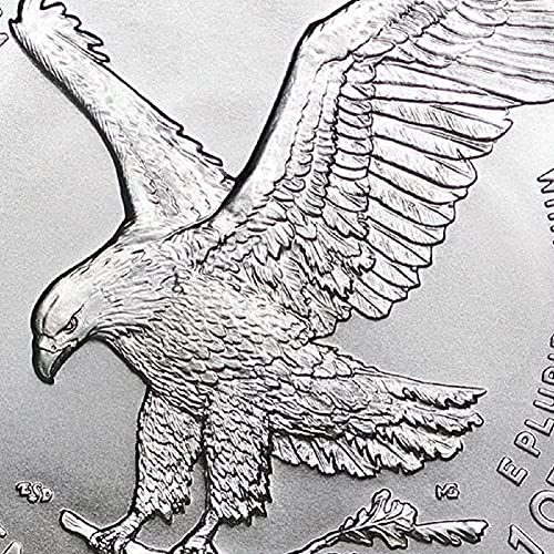 2021 (W) на Монетата американски сребърен орел MS-70 тегло 1 унция (тип 2 - на Първия удар - сечени в монетния двор на Уест-Пойнта)