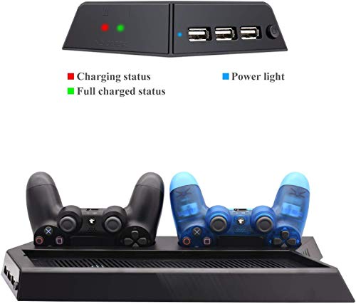 Поставка за конзола PS4 Pro с Охлаждающими Вентилатори, зарядно устройство, контролер за контролери Sony Playstation 4 Pro DualShock