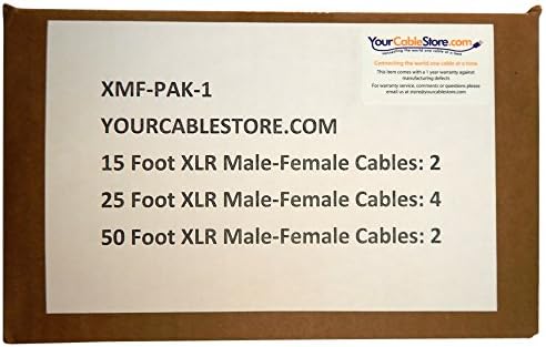 Във вашия кабел магазина се съхранява комплект XLR / микрофонных кабели с две 50-футовыми, два 15-футовыми и четири от 25-футовыми