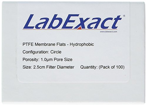 Плоска мембрана LabExact 1200525 от PTFE, Хидрофобен, 1,0 хм, 2,5 см (опаковка по 100 броя)