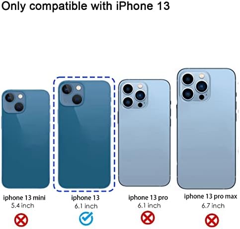 Подмяна на задното стъкло Perzework OEM (синьо) Съвместим с iPhone 13 6,1 инча на всички носители с предварително зададена лепило