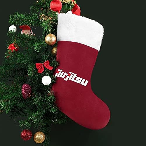 Джиу-Джицу Коледни Окачени чорапи Чорапи за Коледно Камина Празничен Начало Декор