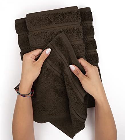 Луксозен комплект хавлиени кърпи от американския Мек Лен от 4 теми, Хавлиени Кърпи от турски памук за баня, са Много Големи