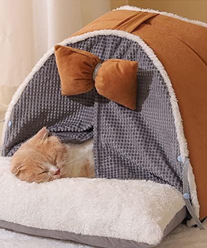 aimoha(アイモハ) Легло за домашни любимци, за Кучета и котки, Котки, Легло за домашни любимци, Стилен, под формата На палатки, Кожен,