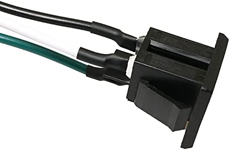 RLECS 2 елемента Штекерная Изход за свързване на захранващия кабел с Кабели 125В 15А, Черен