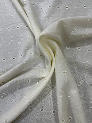 Тъкани от поли-памучен плат с ширина 60 см с петельками за бродиране by The Yard
