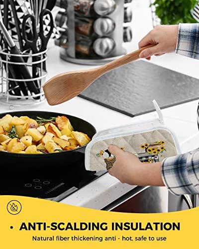 Кухненски ръкавици Топлоизолационна Potholder на Тъканта, Кухненска Поставка за Топли Ястия, Домашно Сладко Джудже Селска Камион