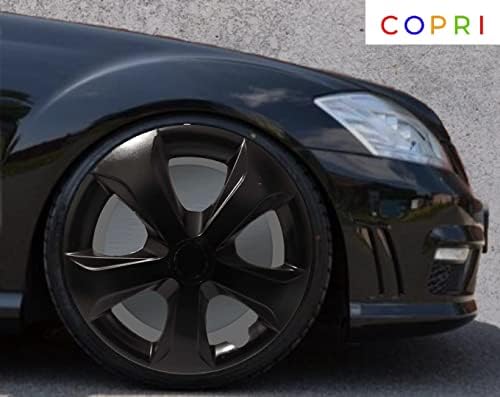 Комплект Copri от 4-Колесни Накладки 15-Инчов Черно на Защелкивающуюся ступицу Alfa Romeo