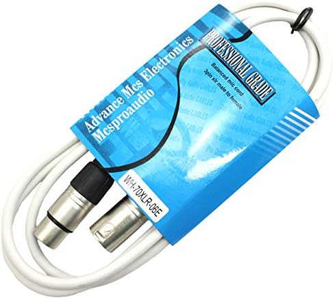 MCSPROAUDIO 15-крак кабел за микрофон XLR от мъжа към жената (бял)