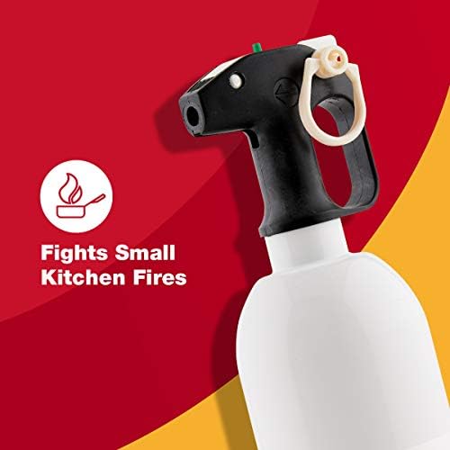 First Alert PRO10 FE4A60BC 10-Фунтовый Професионален пожарогасител, 1 опаковка, Червено и КУХНЕНСКИ 5 Пожарогасител, 1 пакет, бял