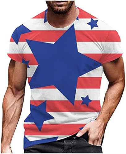 lcepcy Мъжки Стръмни тениска с Американския Флаг, Ежедневни Тениски С Кръгло деколте и Къс Ръкав, Летни Спортни Спортни Тениски
