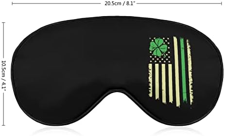 Маска за Очи с Голямо Ирландско-Американския Флаг на Деня на Св. Патрик, Меки Калъфи за Очите, Блокер Светлина, Превръзка на Очите