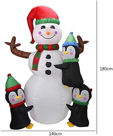 EESLL Надуваеми Коледна украса Открит Коледен надуваем Снежен човек Атмосферното Осветление Коледно Надувное Украса на Коледната