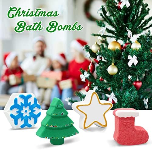 Коледни Бомбочки за баня за деца, Коледен Подаръчен комплект Бомбочек за баня за момчета и Момичета с Снежинкой Дядо Коледа, Коледен