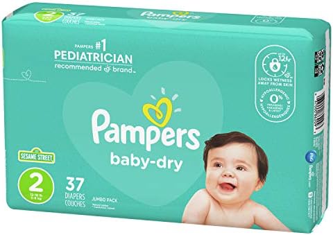 Размер памперси 2, брой 37 броя - Сухите Бебешки Пелени Pampers Baby, Голяма опаковка