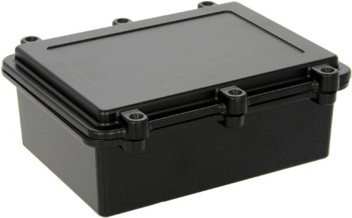 BUD Industries ГОДИНИ-3819-B Алуминиева кутия за NEMA за леене под налягане 7,87 L x 5,91W x 2,95 H, Черна