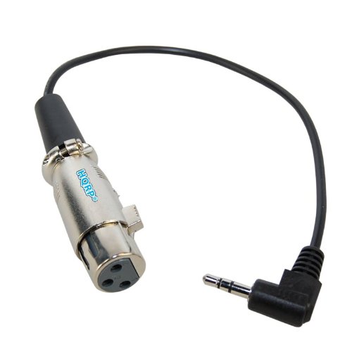 3-пинов кабел HQRP 3,5 мм конектор XLR, Съвместим с конденсаторным микрофон Rode NTG2 Shotgun (пряка връзка с външния микрофон)